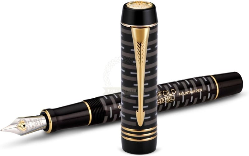 Parker Duofold 100th BLACK GT Fountain Pen - Image 3